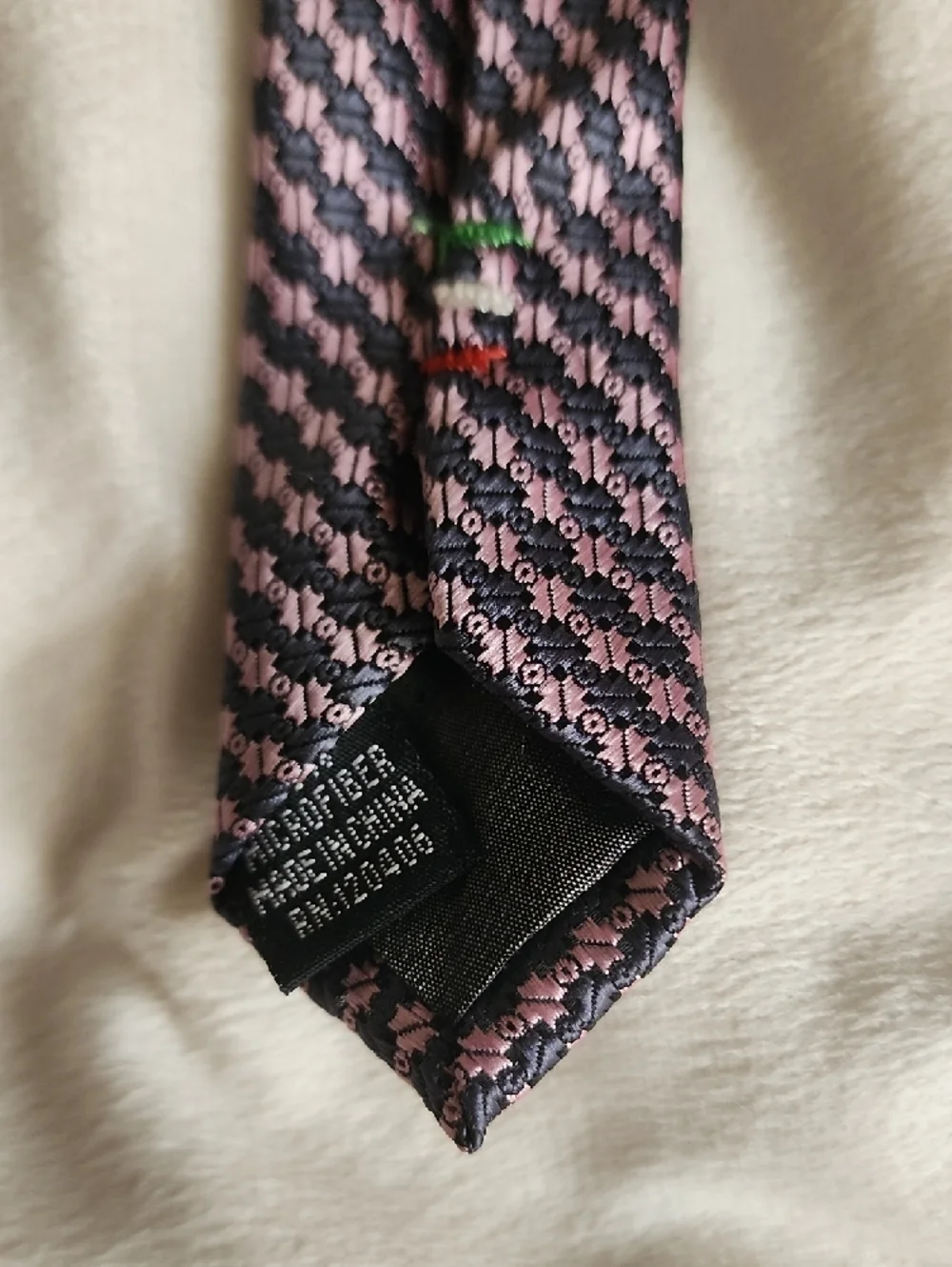 Viterelli Tie Lavender and Slate Grey Micro-Patterned
